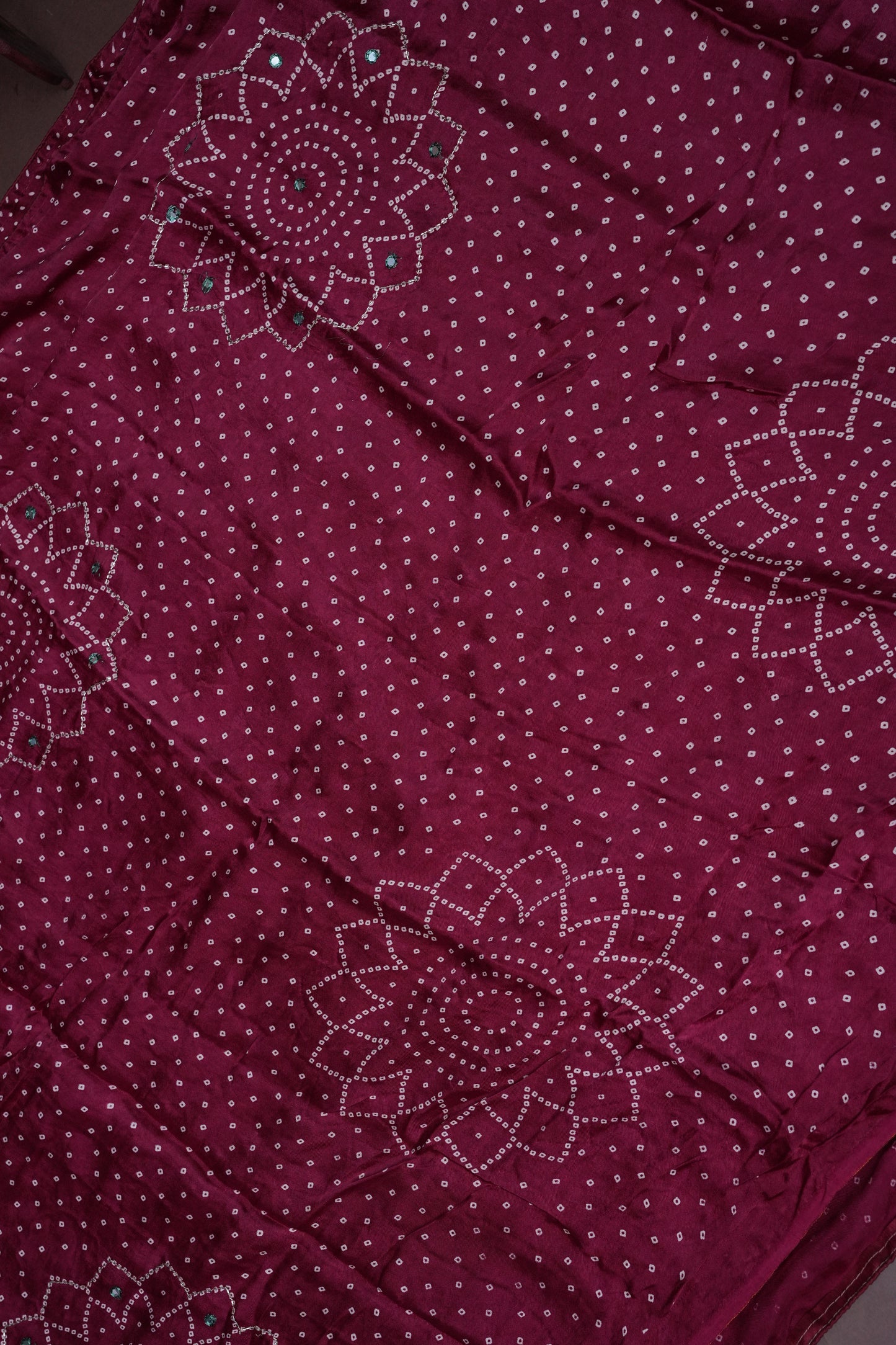 Gajji Silk Saree-Deep Red