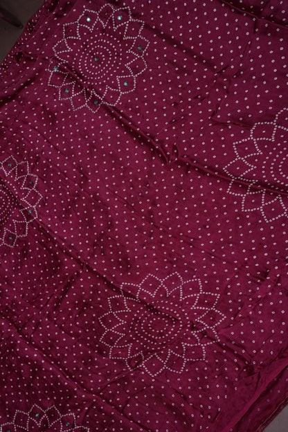 Gajji Silk Saree-Deep Red