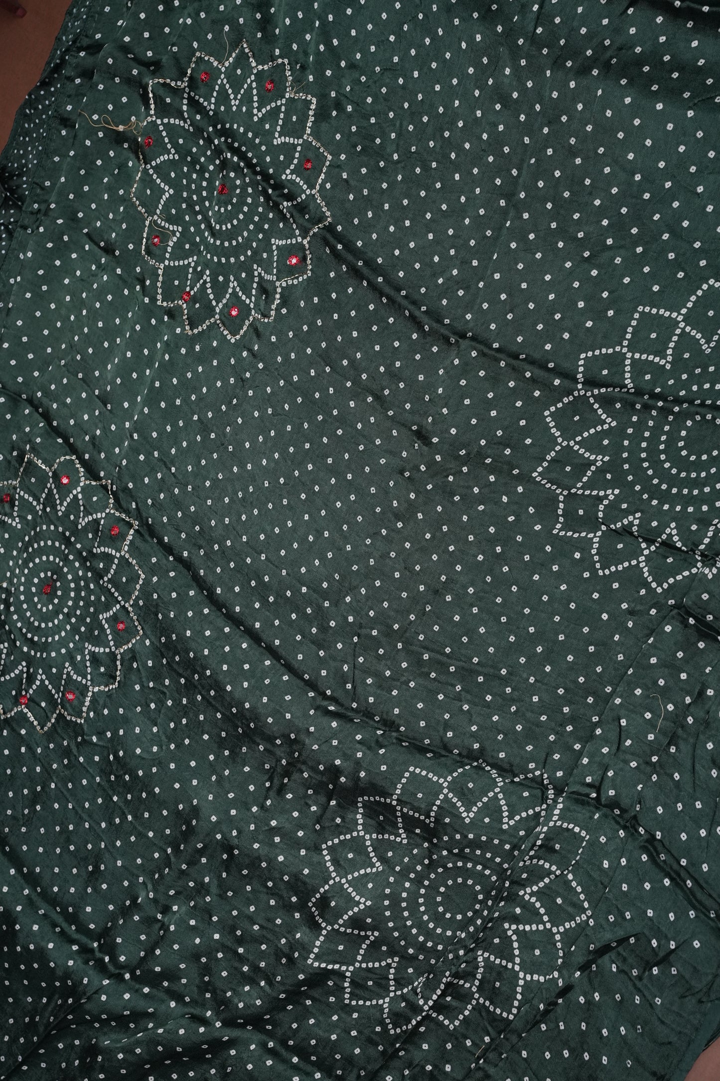Gajji Silk Saree-Emerald Green