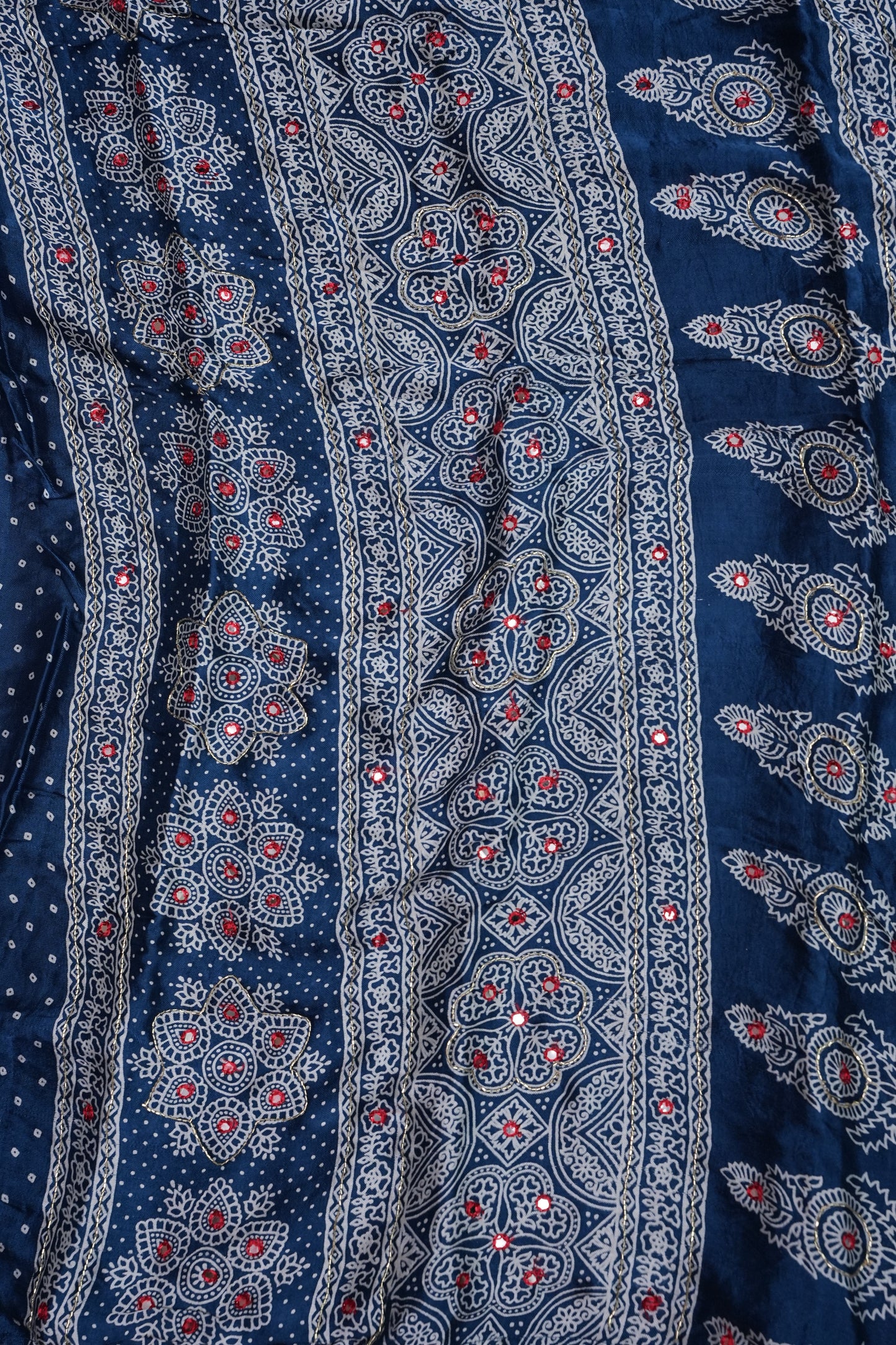 Gajji Silk Saree-Indigo Blue
