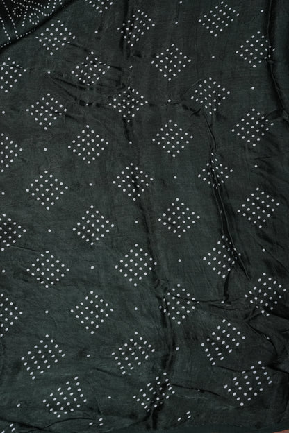 Gajji Silk Saree-Bottle green