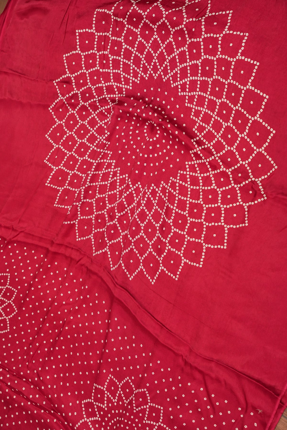 Gajji Silk Saree with Bandhani Prints - Maroon