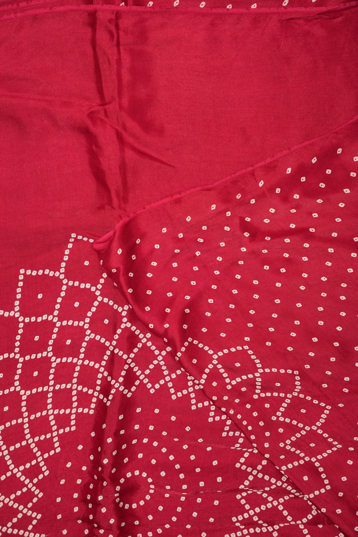 Gajji Silk Saree with Bandhani Prints - Maroon