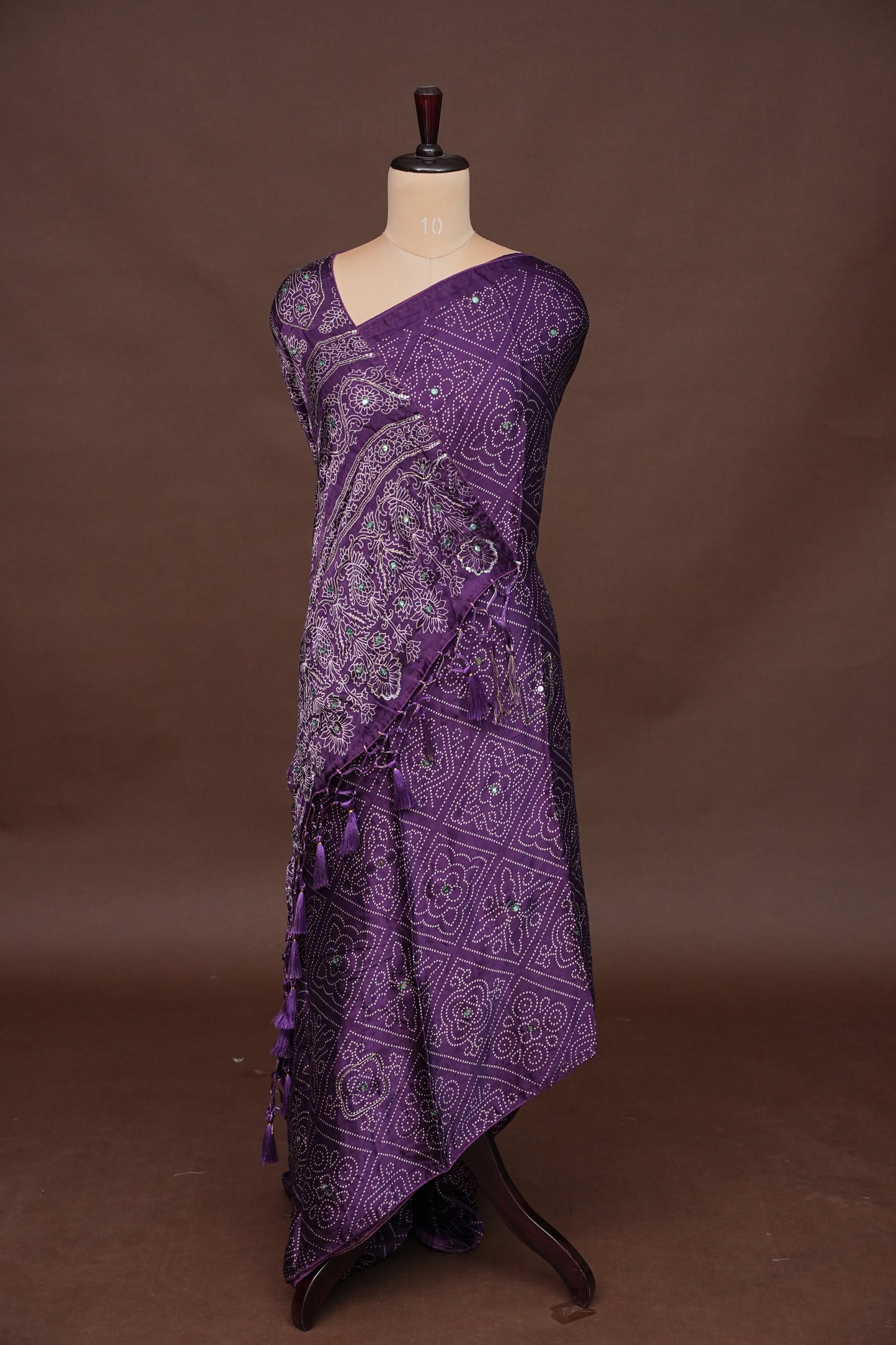 Gajji Silk Saree-Deep Purple