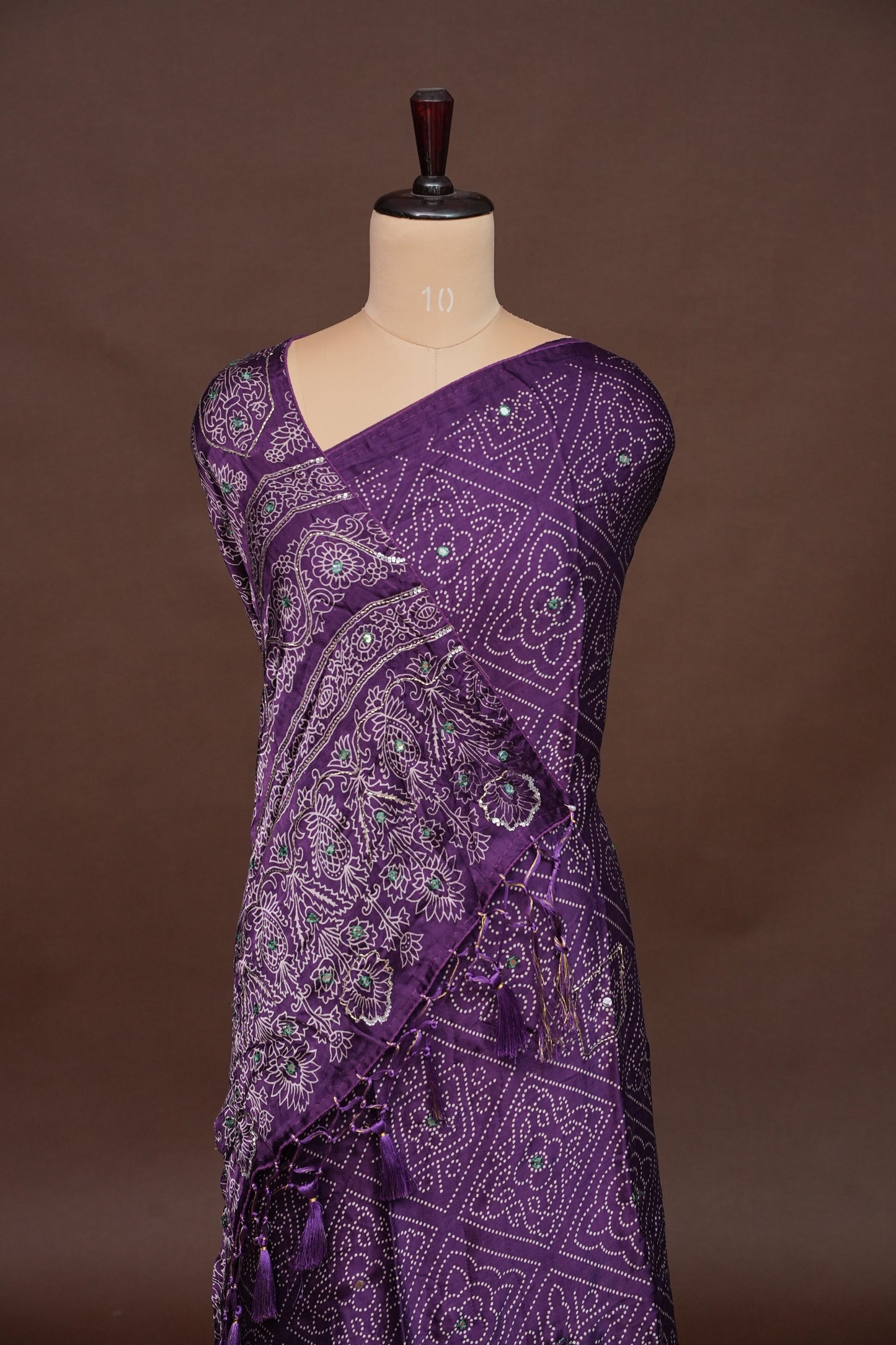 Gajji Silk Saree-Deep Purple