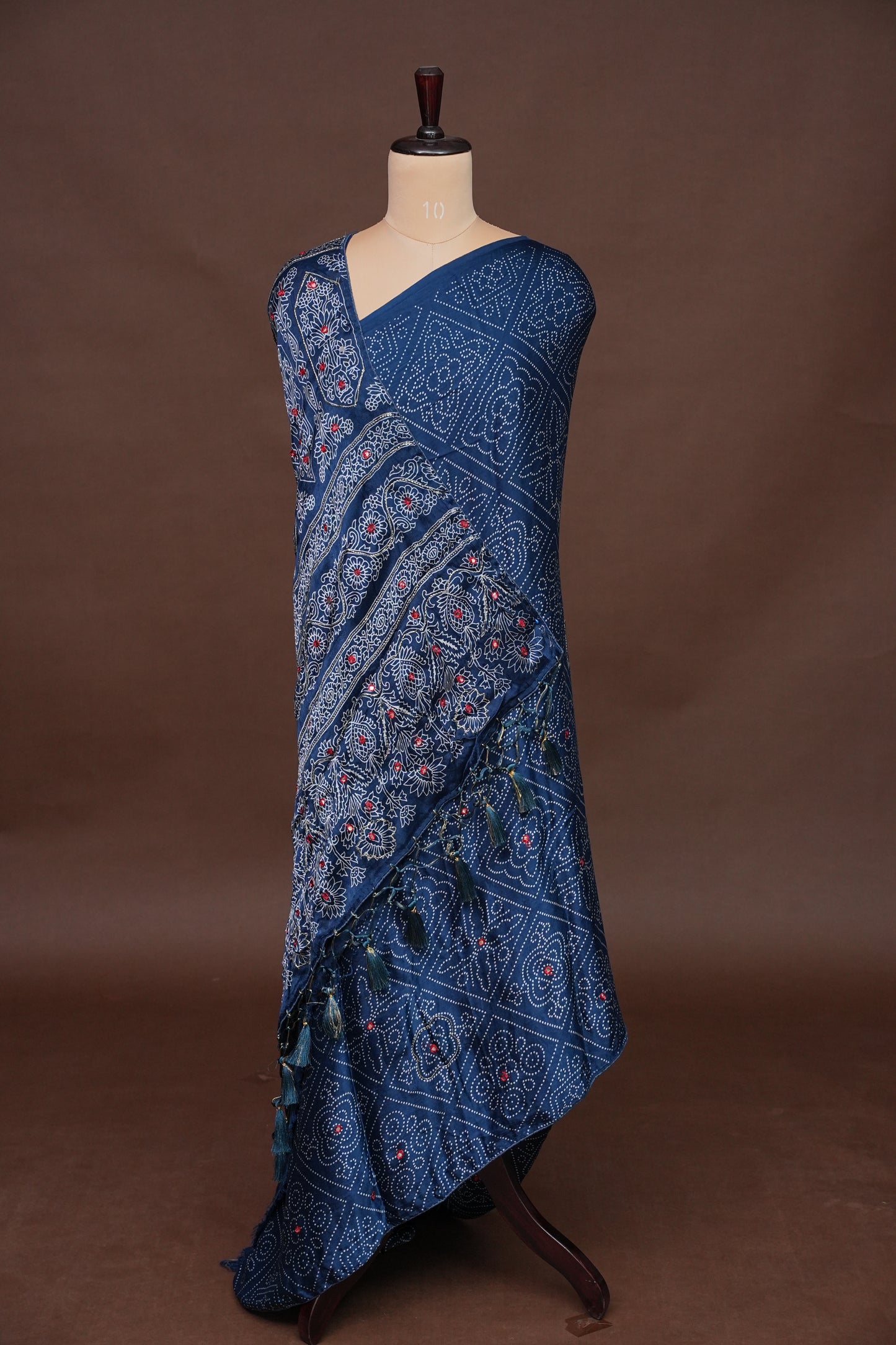 Gajji Silk Saree-Peacock Blue