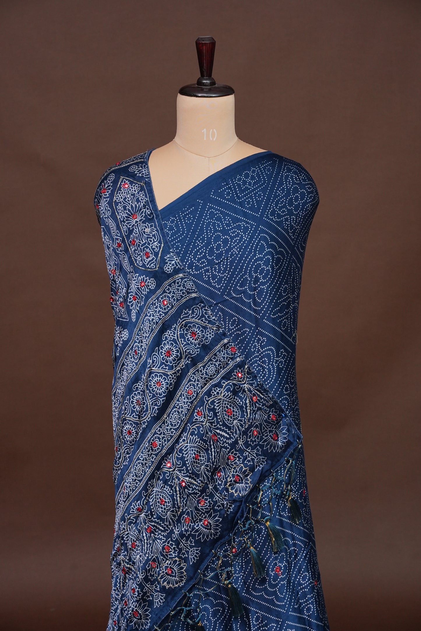 Gajji Silk Saree-Peacock Blue