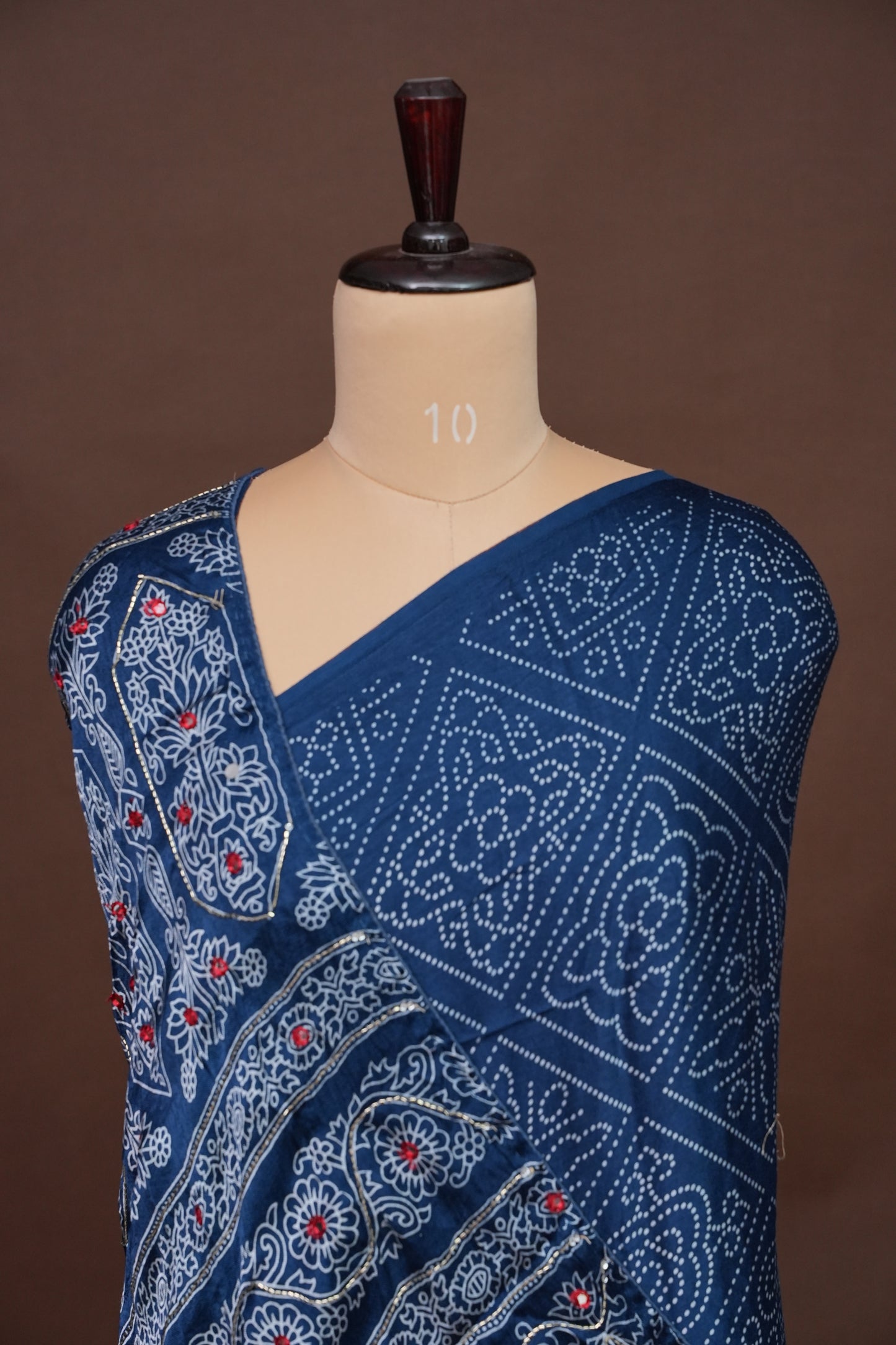 Gajji Silk Saree-Peacock Blue