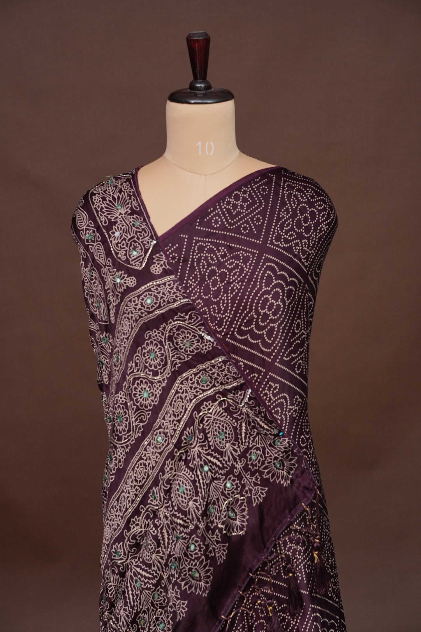 Gajji Silk Saree-Maroon