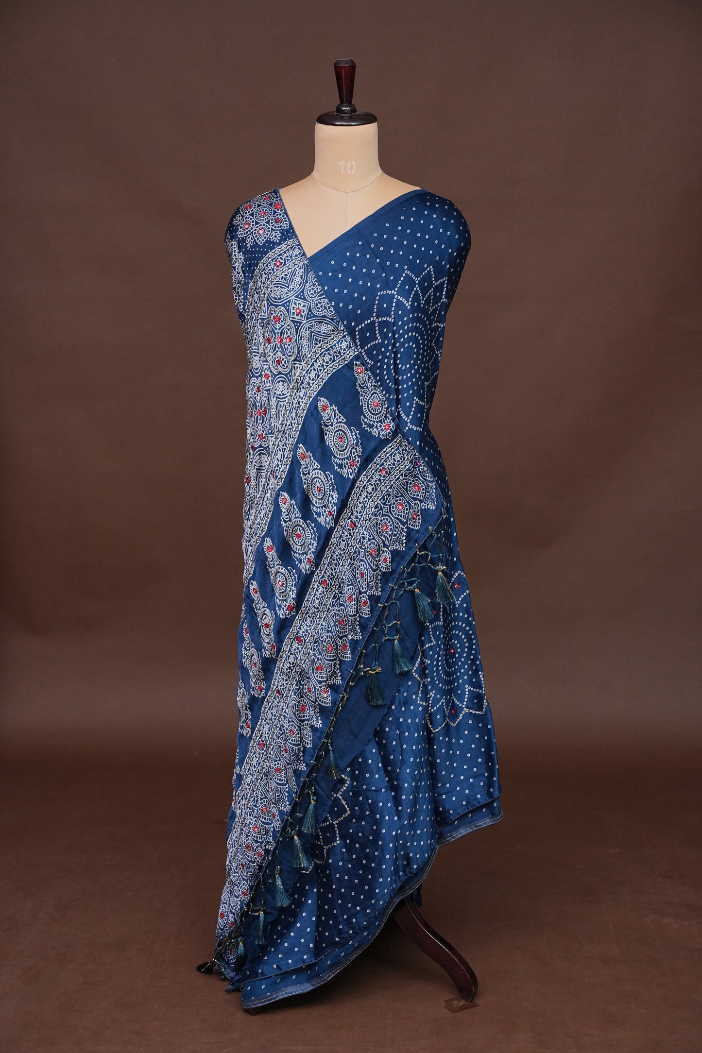 Gajji Silk Saree-Indigo Blue