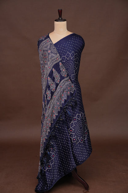 Gajji Silk Saree-Blue