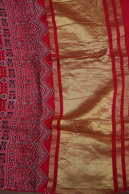 Bandhini Garchola Saree - Red