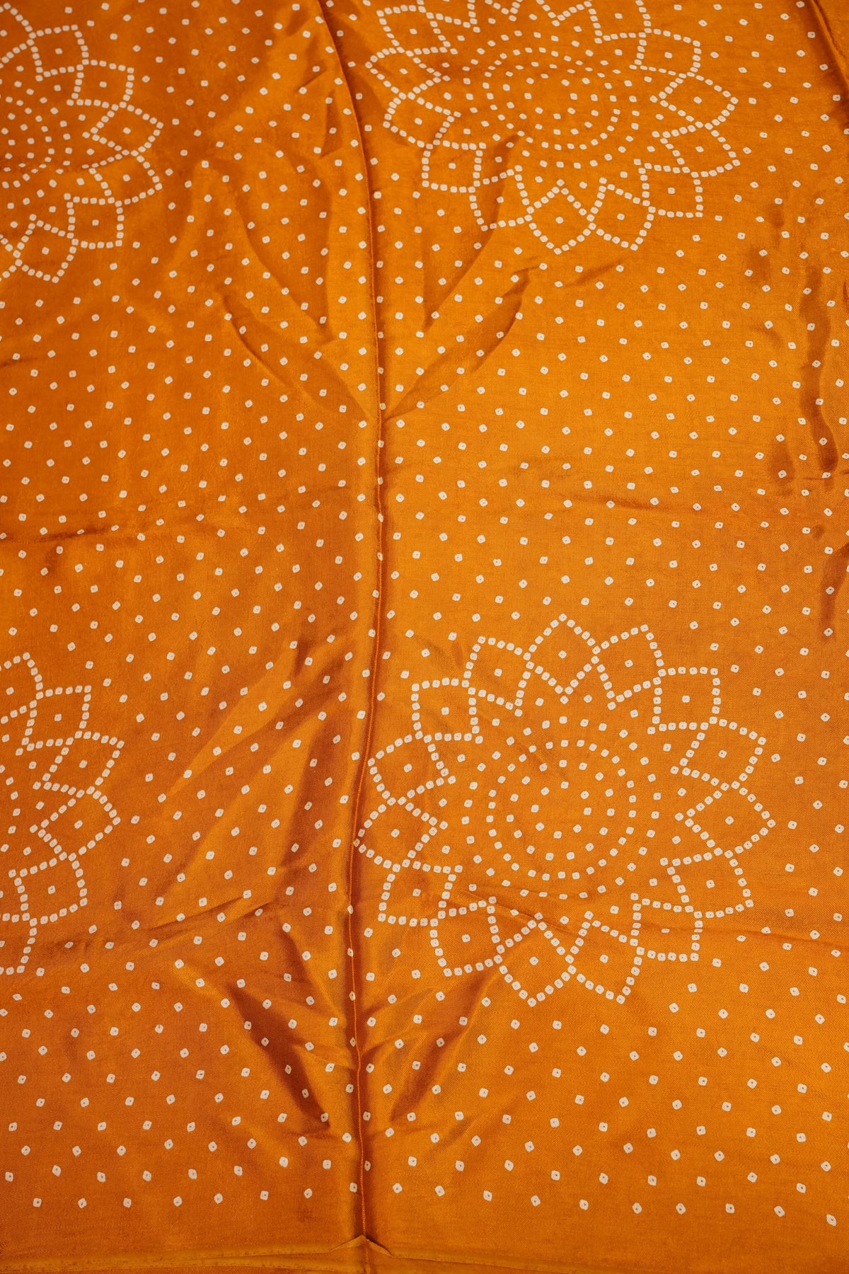 Gajji Silk Saree with Bandhani Prints - Mustard