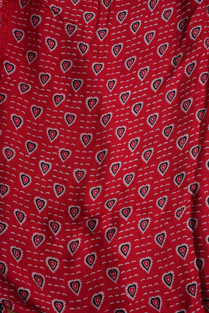 Bandhini Garchola Saree - Red