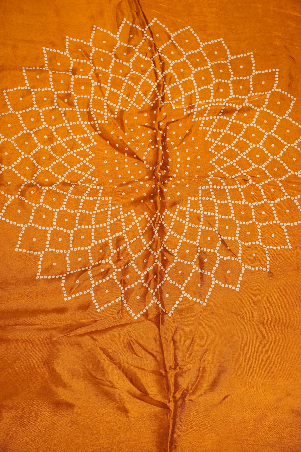 Gajji Silk Saree with Bandhani Prints - Mustard
