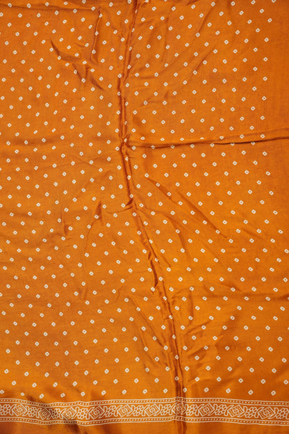 Gajji Silk Saree with Bandhani Prints - Mustard