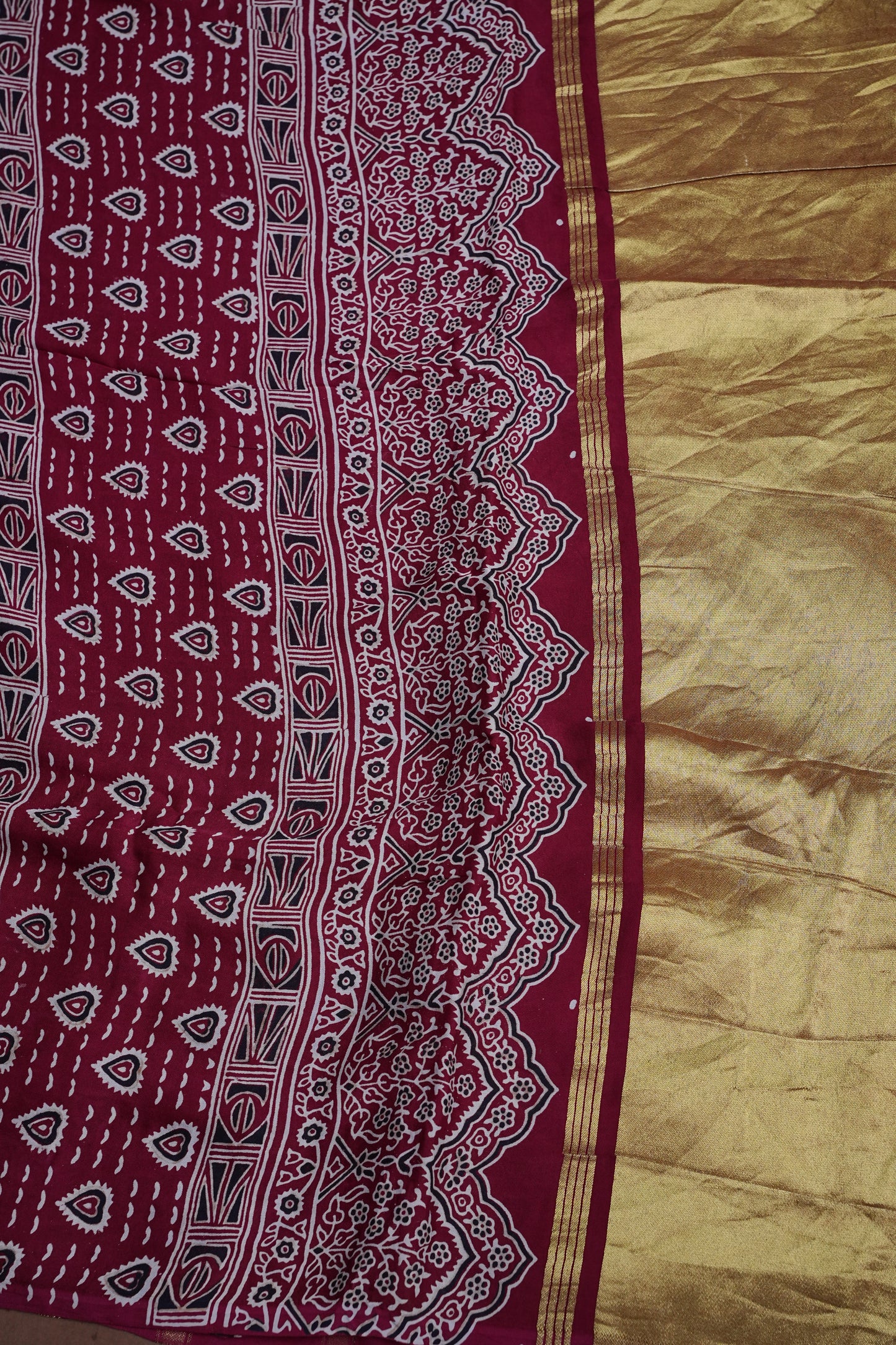 Bandhini Garchola Saree - Maroon