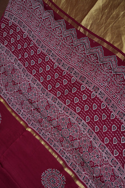 Bandhini Garchola Saree - Maroon
