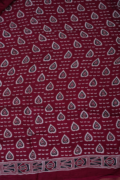 Bandhini Garchola Saree - Maroon