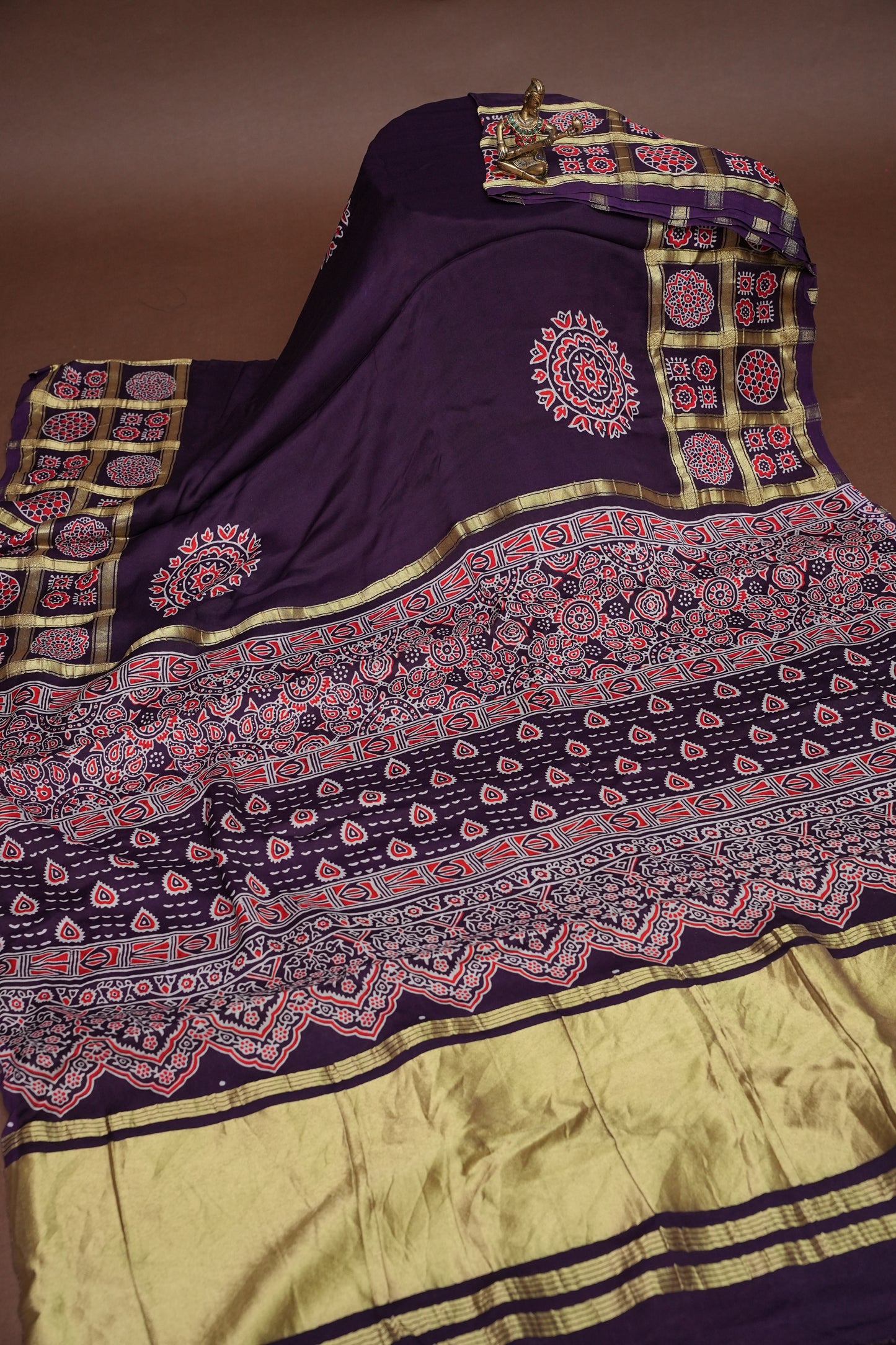 Bandhini Garchola Saree  - Purple