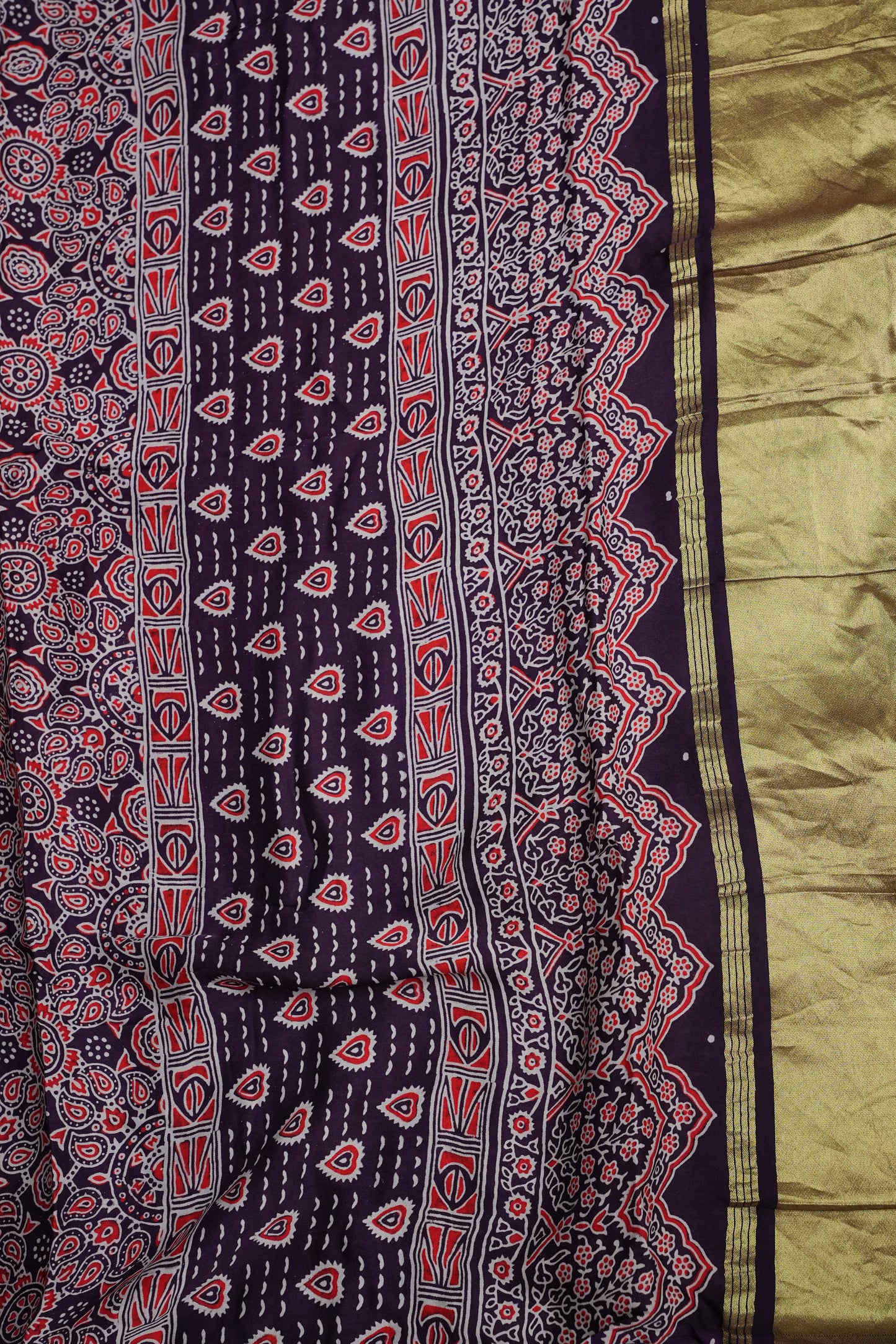 Bandhini Garchola Saree  - Purple