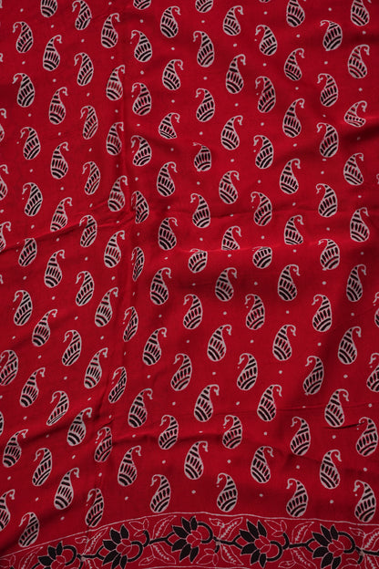 Bandhini Garchola Saree - Red