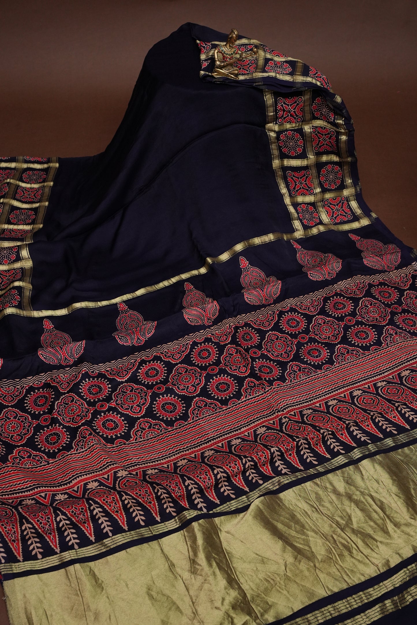 Bandhini Garchola Saree - Blue