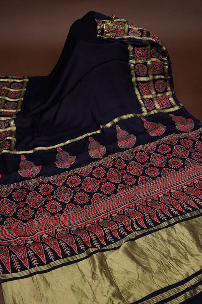 Bandhini Garchola Saree - Blue