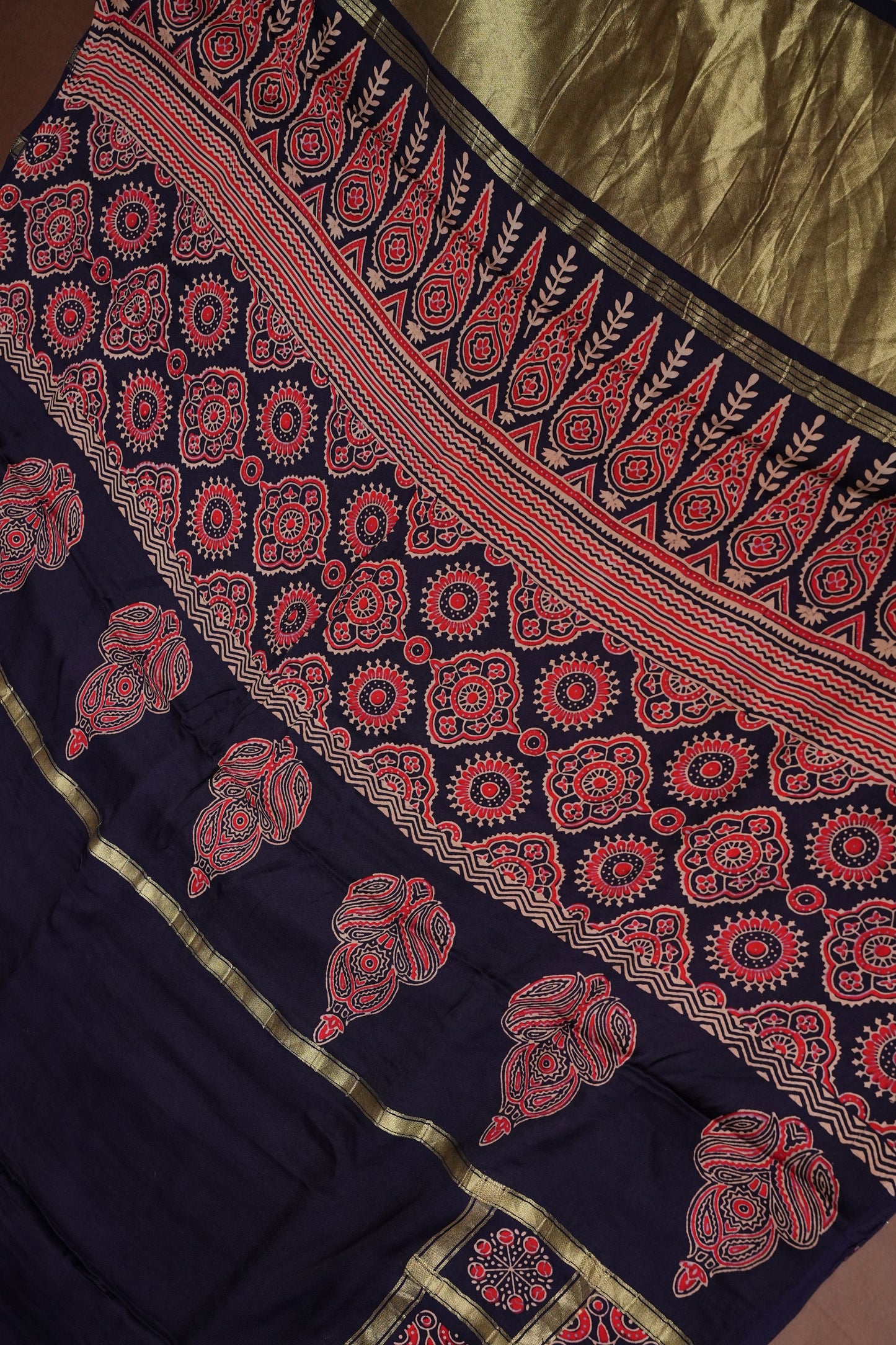Bandhini Garchola Saree - Blue