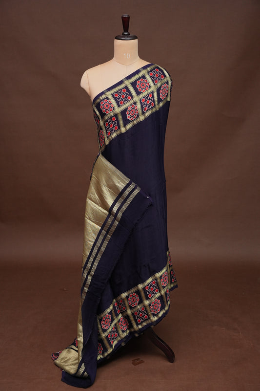 Bandhini Garchola Saree - Blue