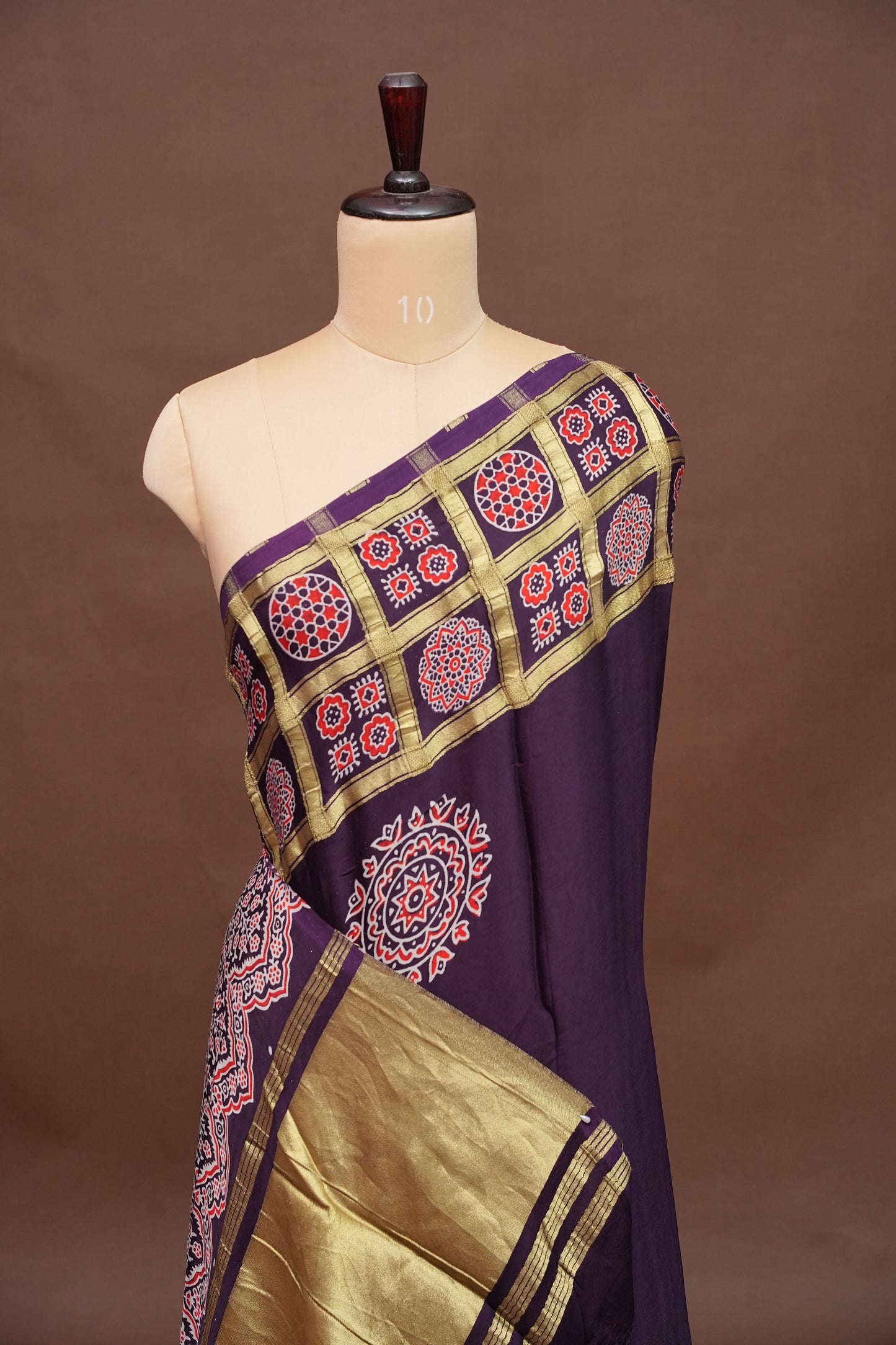 Bandhini Garchola Saree  - Purple
