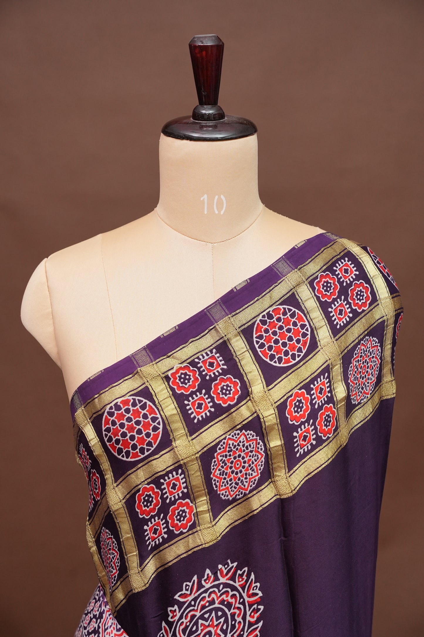 Bandhini Garchola Saree  - Purple