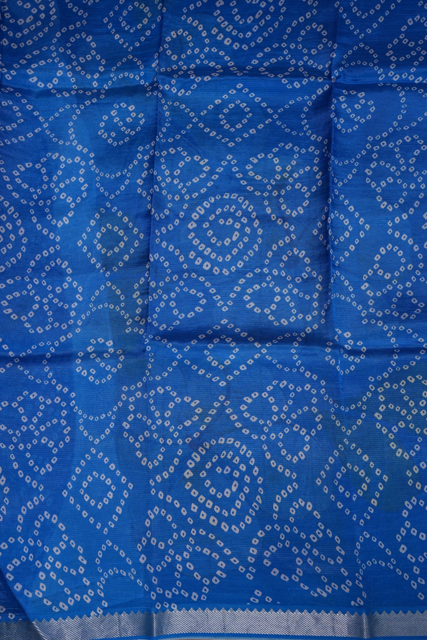 Mangalagiri Printed Silk Saree – Sky Blue & Dark Blue