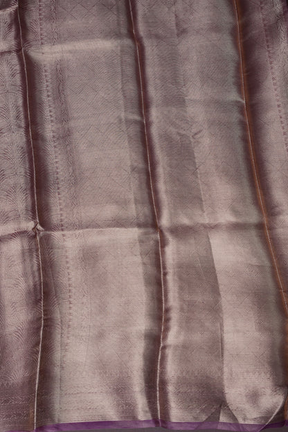 Pure Organza Tissue Banarasi Silk Saree – Onion Pink with Purple Border | Silk Mark Certified