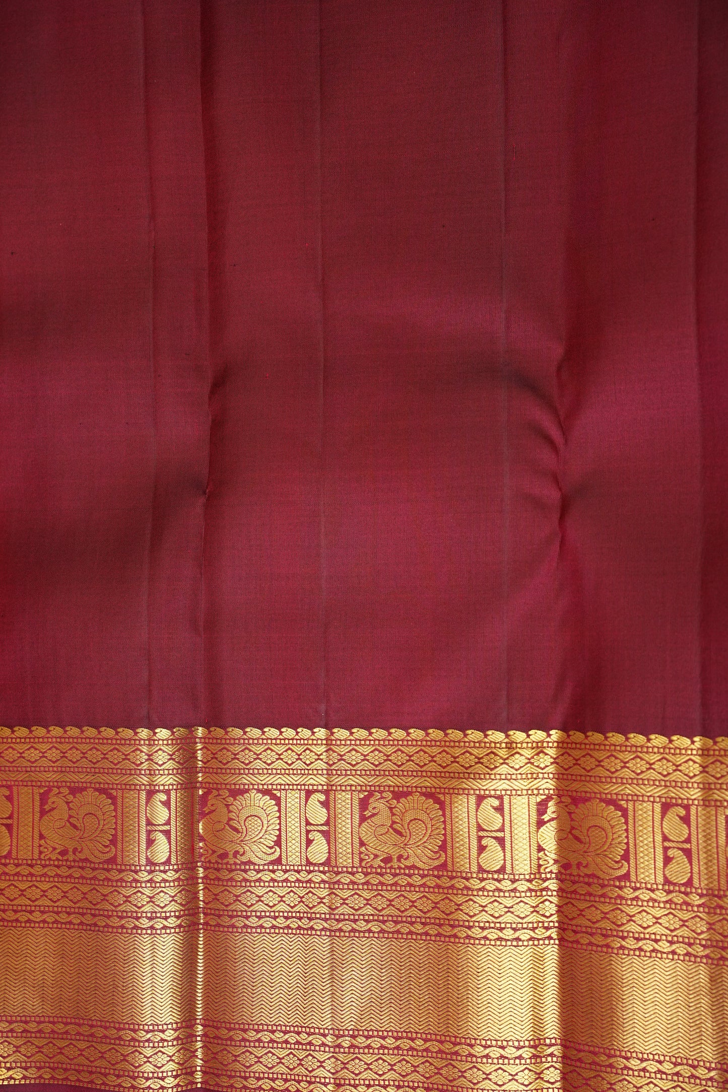 Bridal Maroon Pure Kanchivaram Silk Saree with Rich Zari Weave|Silk Mark Certified