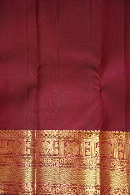 Bridal Maroon Pure Kanchivaram Silk Saree with Rich Zari Weave|Silk Mark Certified