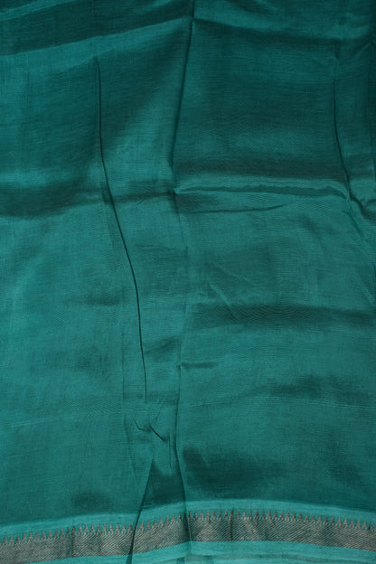 Mangalagiri Silk Shibori Tie & Dye Saree - Aqua Teal