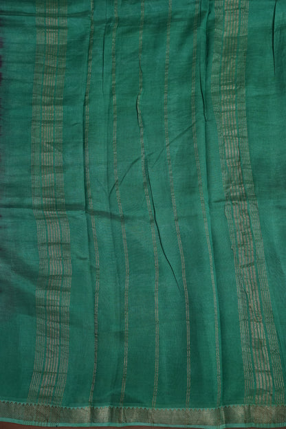 Mangalagiri Silk Shibori Tie & Dye Saree - Teal Green & Magenta