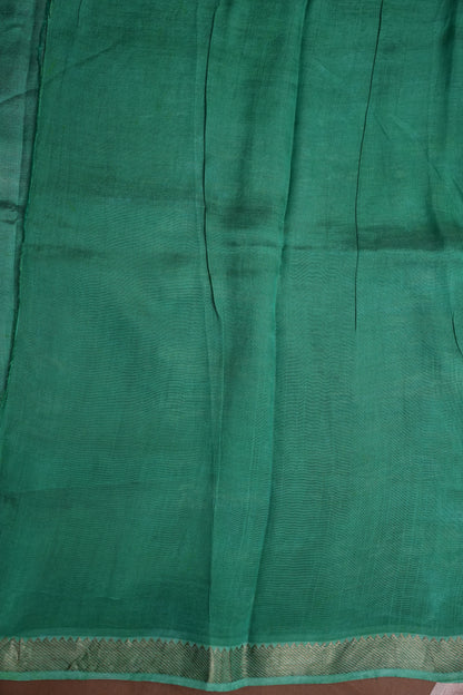 Mangalagiri Silk Shibori Tie & Dye Saree - Teal Green & Magenta