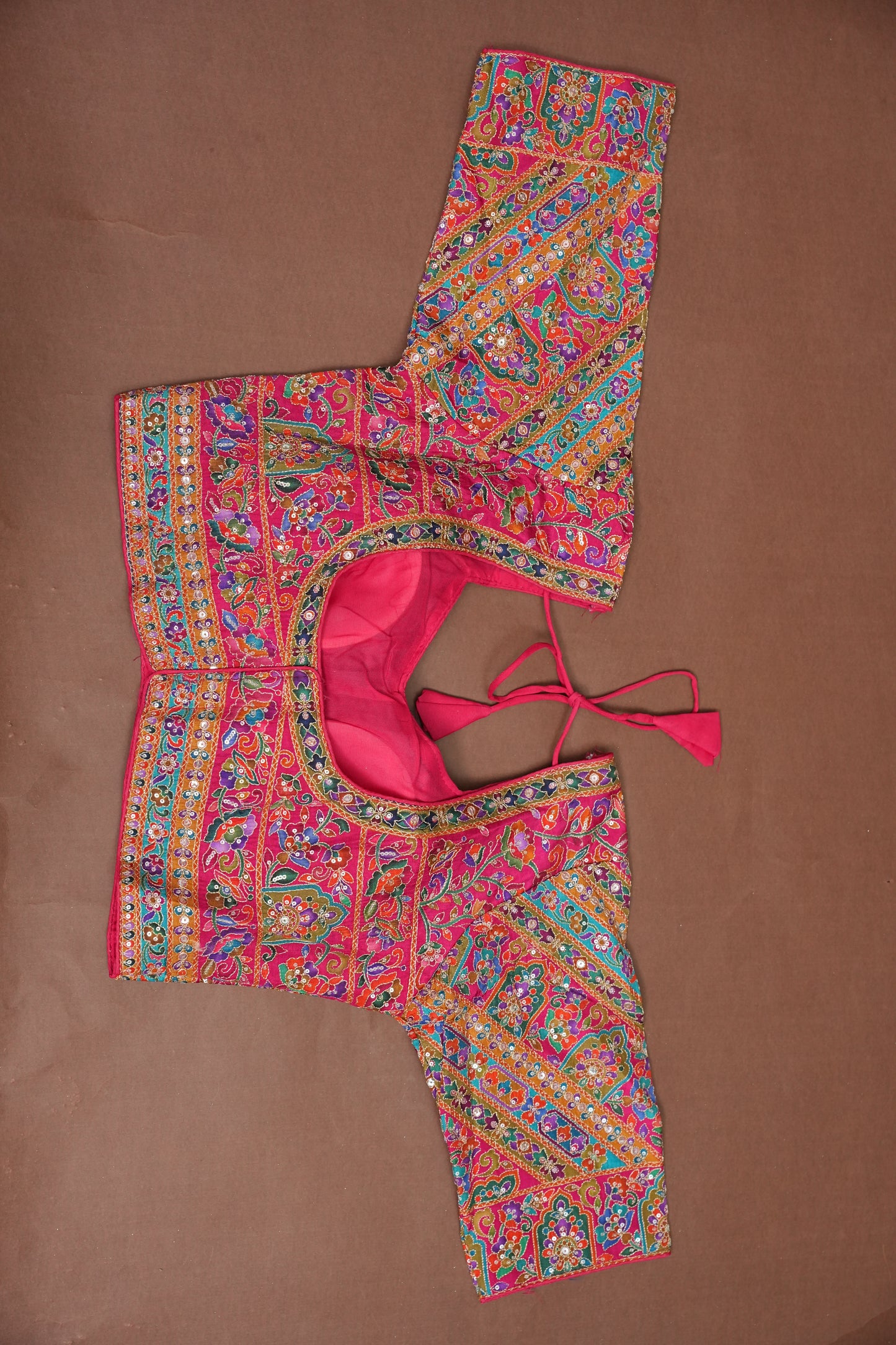 Multicolour Floral Patchwork Party Wear Saree