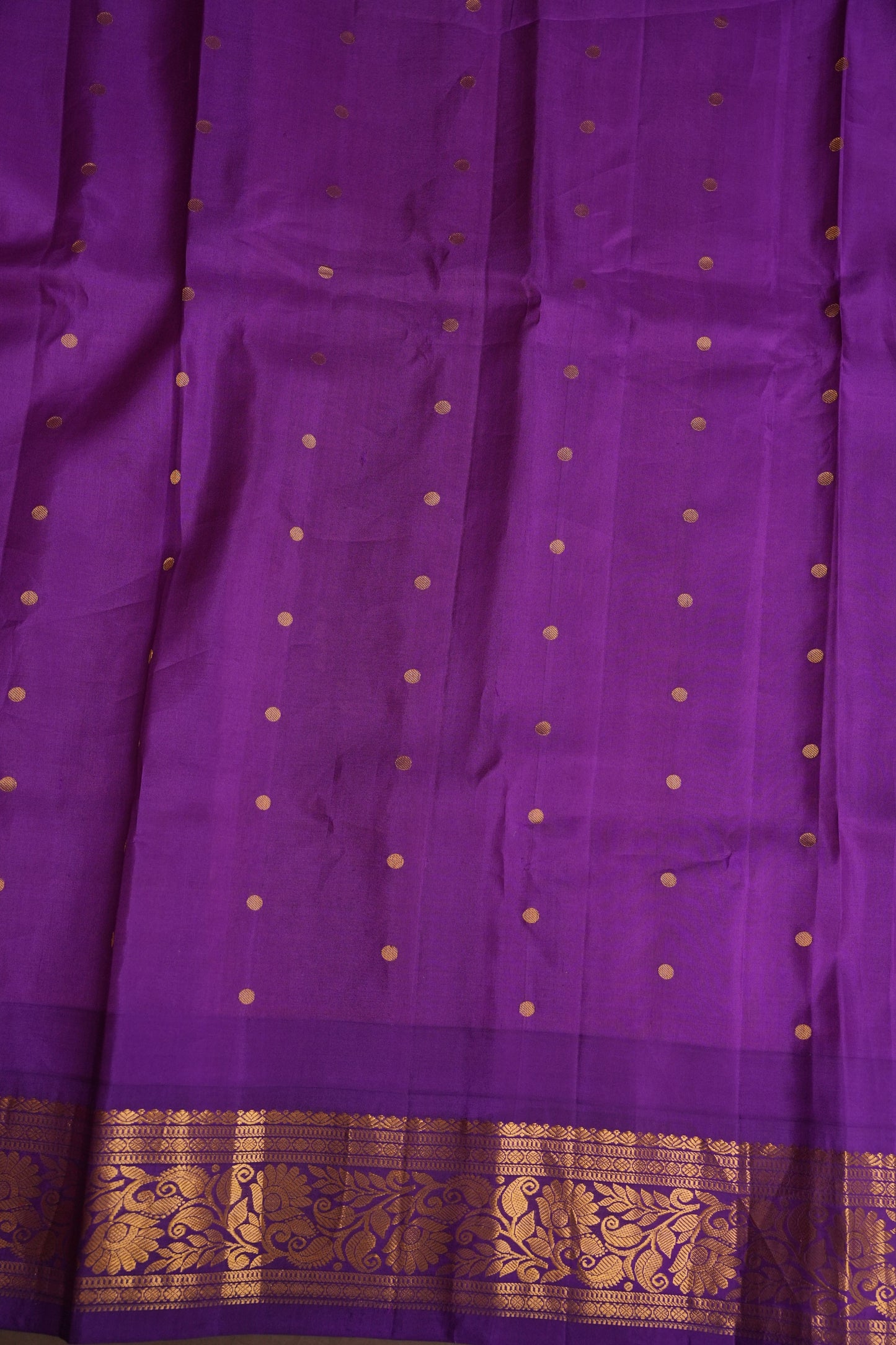 Pure Gadwal Silk Saree - Candy Pink with Deep Purple
