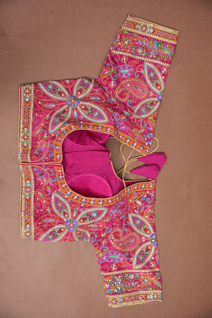 Multicolour Paisley and floral motifs Designer Party Wear Saree