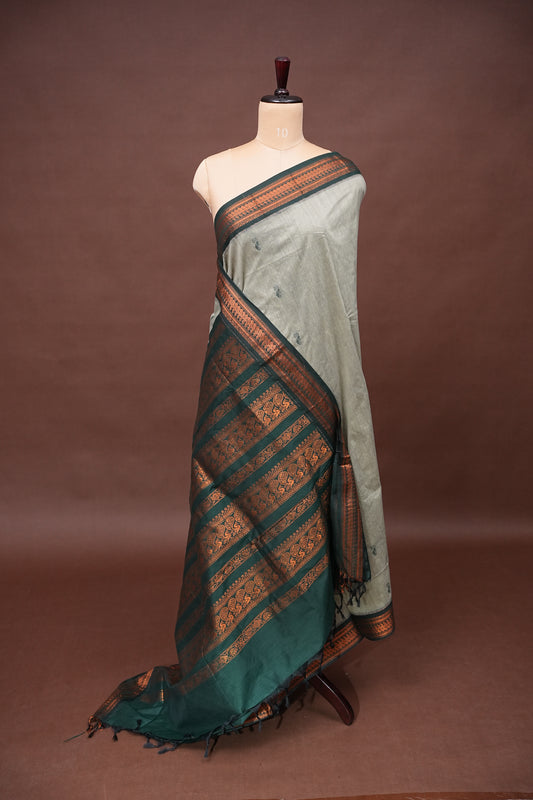 Kalyani Cotton Silk Saree - Grey