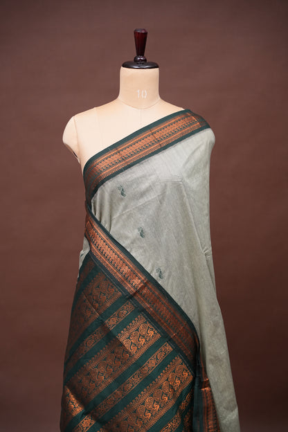 Kalyani Cotton Silk Saree - Grey