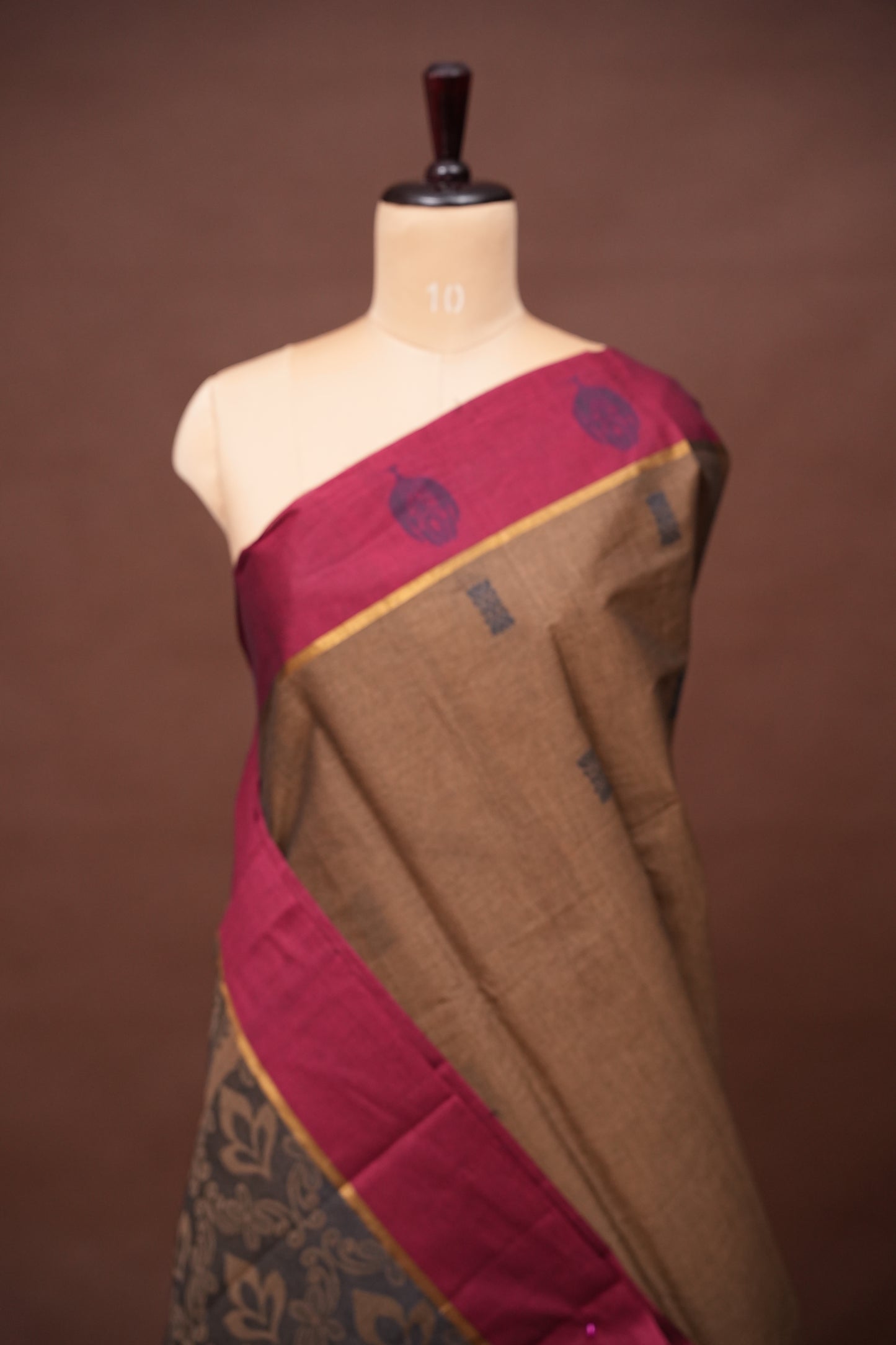 Chettinad Cotton Saree - Brown