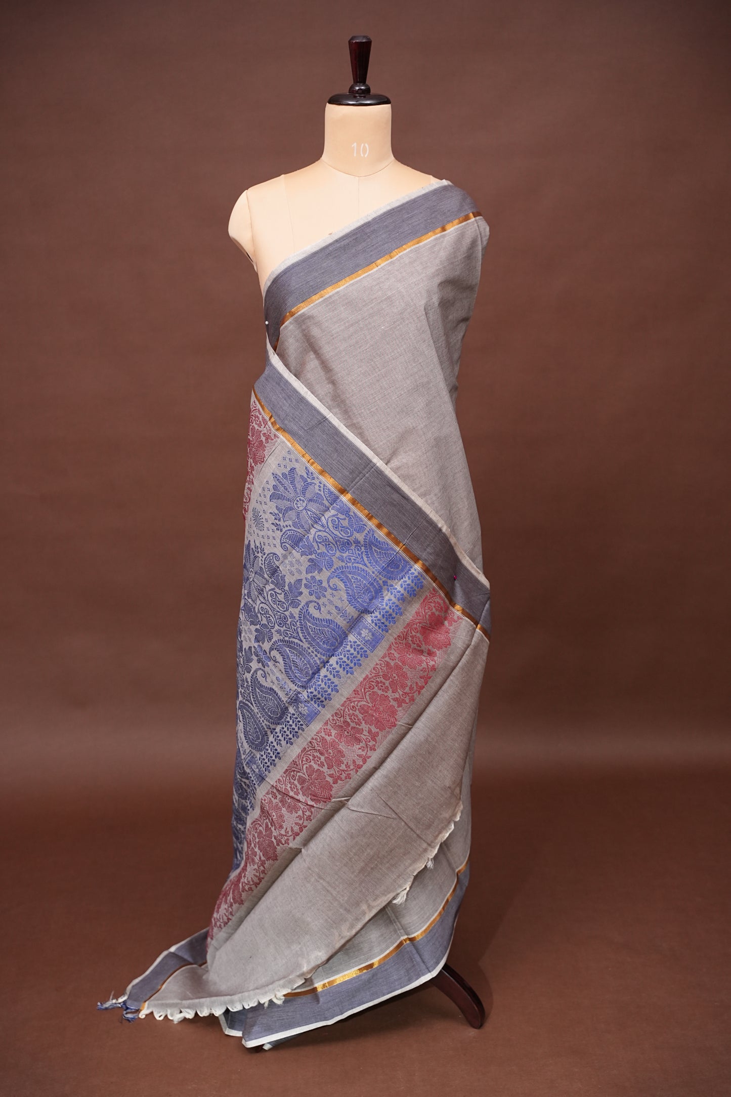 Chettinad Cotton Saree - Grey