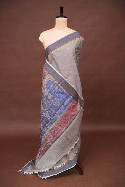 Chettinad Cotton Saree - Grey