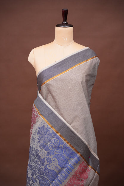 Chettinad Cotton Saree - Grey