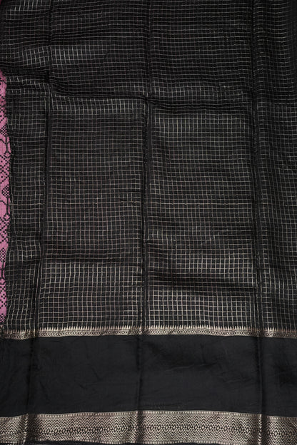 Crepe Silk Saree with Patola Prints - Pink