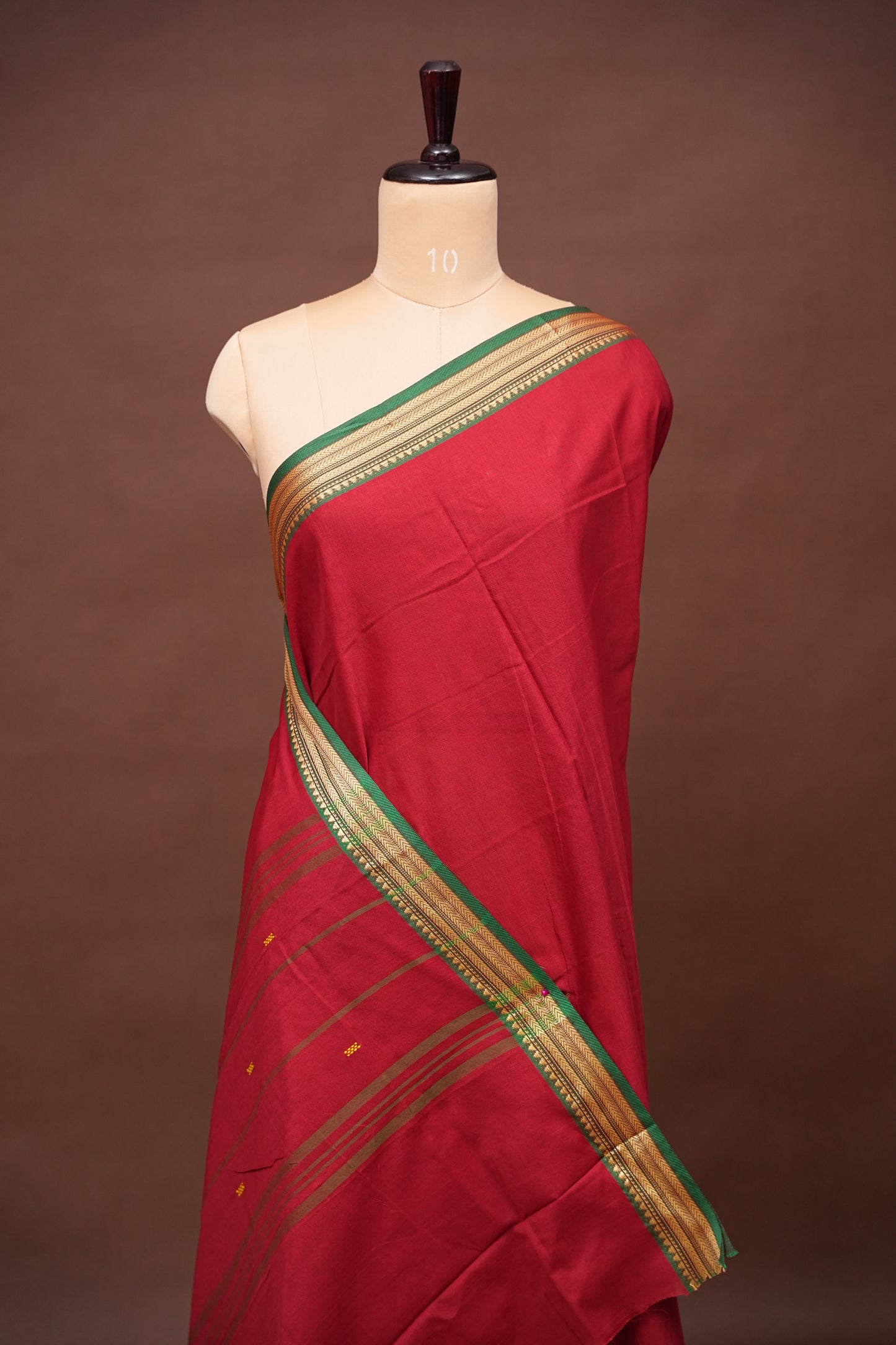 Soft Chettinad Cotton Saree - Red